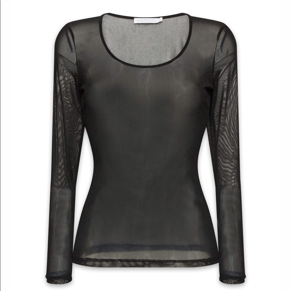 ANNE FONTAINE MYSTERY LONG SLEEVE MESH TOP